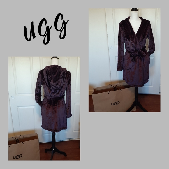UGG MIRANDA ROBE, SIZE XS, PORT - Picture 3 of 11